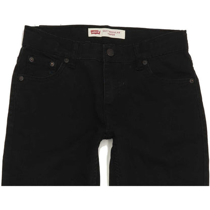 Levi's 502 Kids Black Tapered Regular Stretch Jeans W26 L28