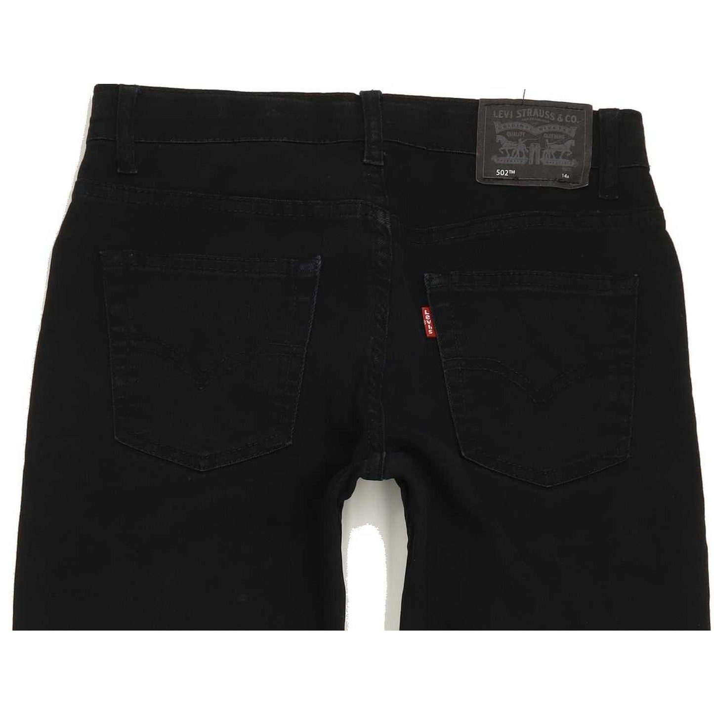 Levi's 502 Kids Black Tapered Regular Stretch Jeans W26 L28
