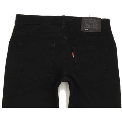 Levi's 502 Kids Black Tapered Regular Stretch Jeans W26 L28