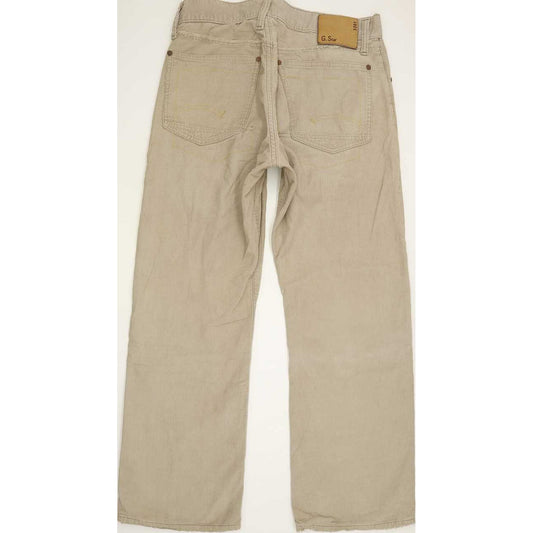 G-Star S.C. Low Crotch Repro Men Beige Straight Regular Trousers W31 L28