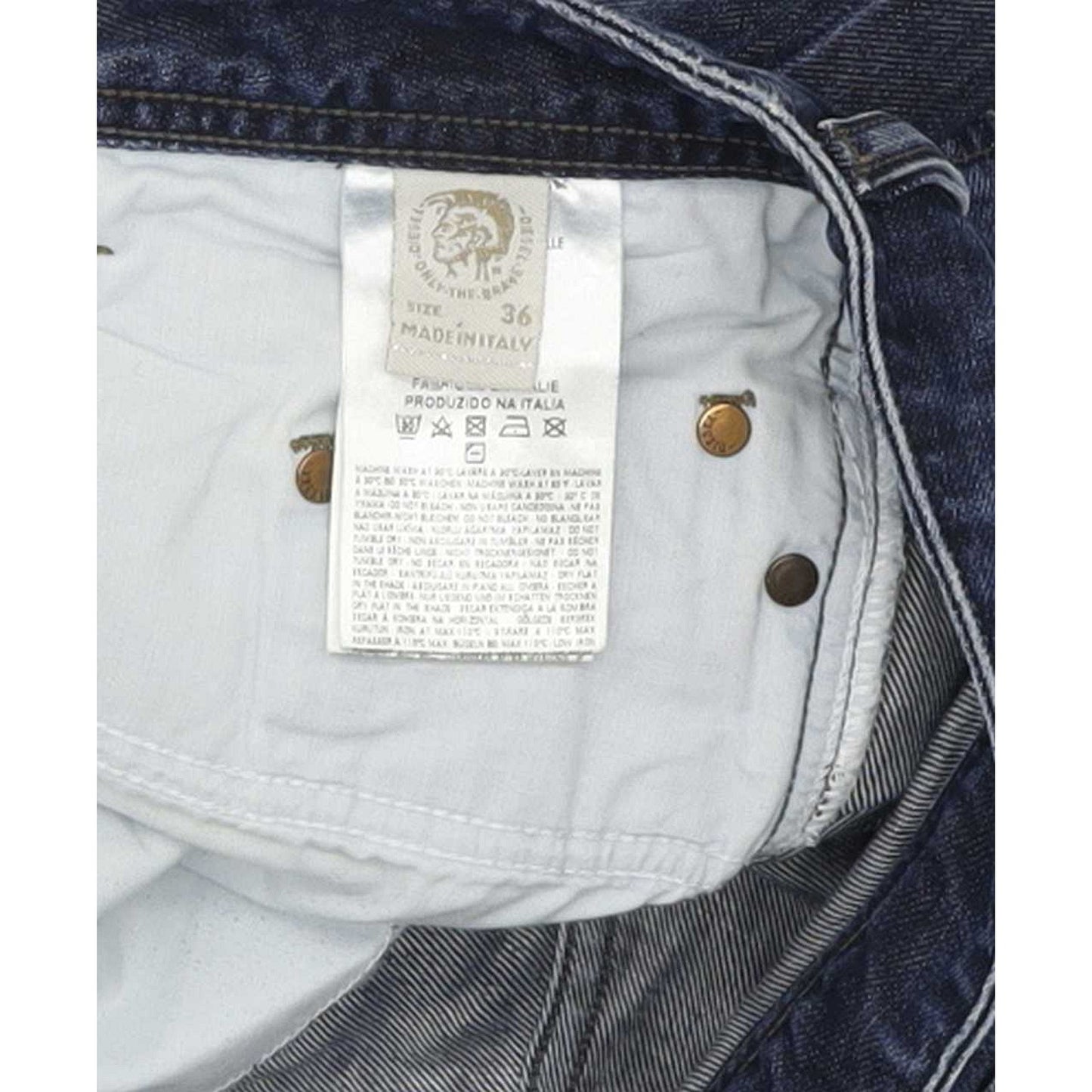 Diesel Iakop Men Blue Tapered Slim Jeans W36 L32