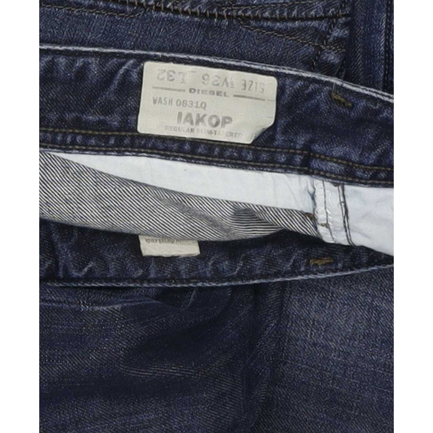 Diesel Iakop Men Blue Tapered Slim Jeans W36 L32
