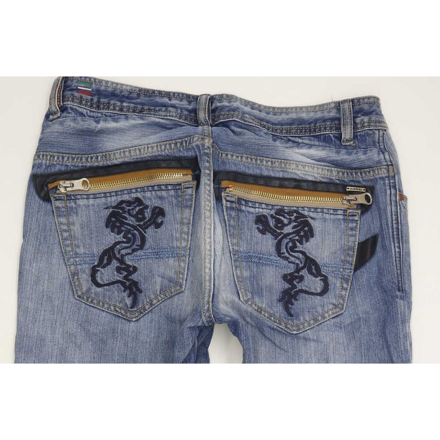 Diesel Slammer 0087J Men Blue Straight Regular Jeans W32 L28