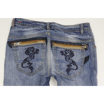 Diesel Slammer 0087J Men Blue Straight Regular Jeans W32 L28