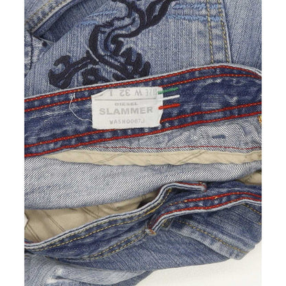 Diesel Slammer 0087J Men Blue Straight Regular Jeans W32 L28