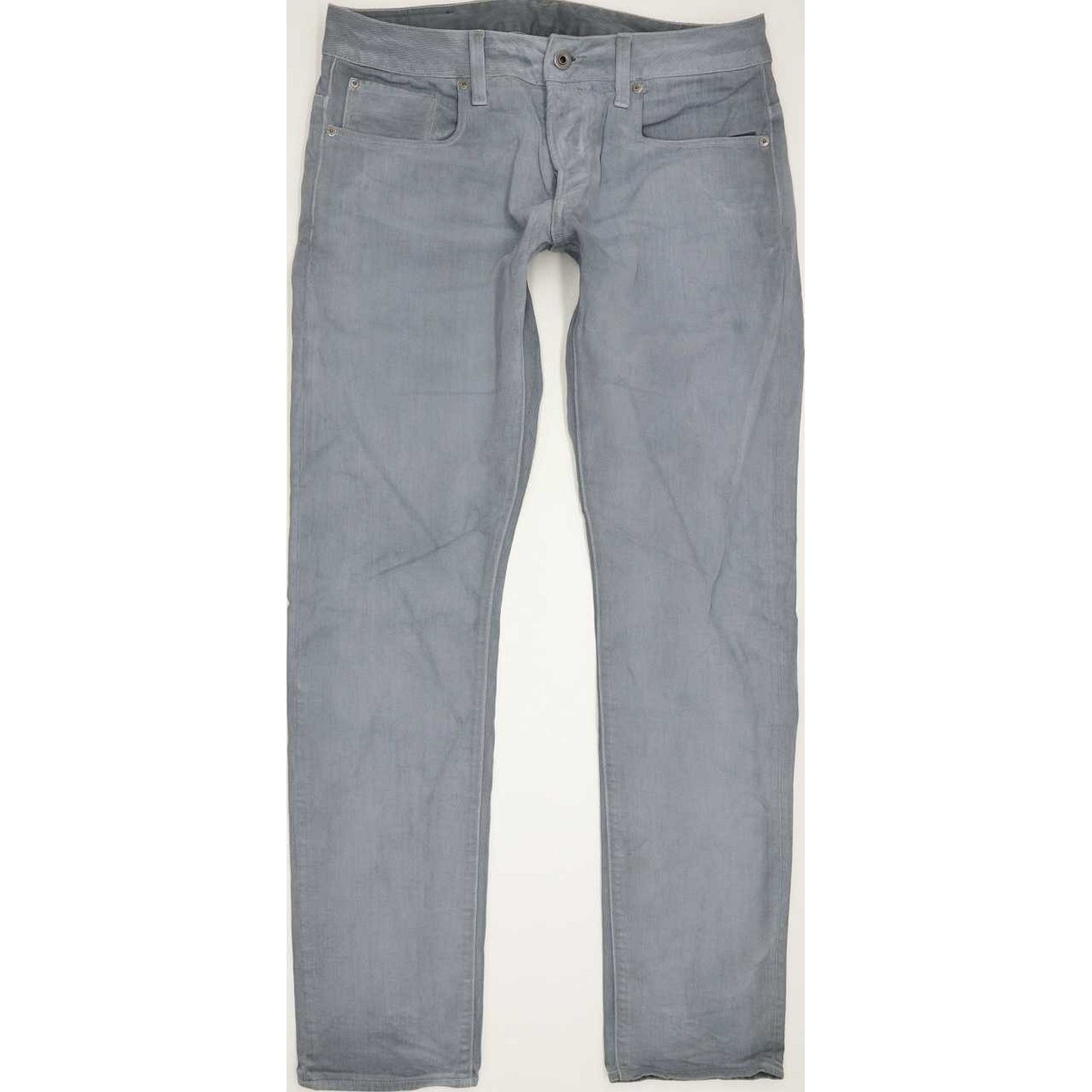G-Star 3301 Coj Men Grey Straight Slim Jeans W33 L31