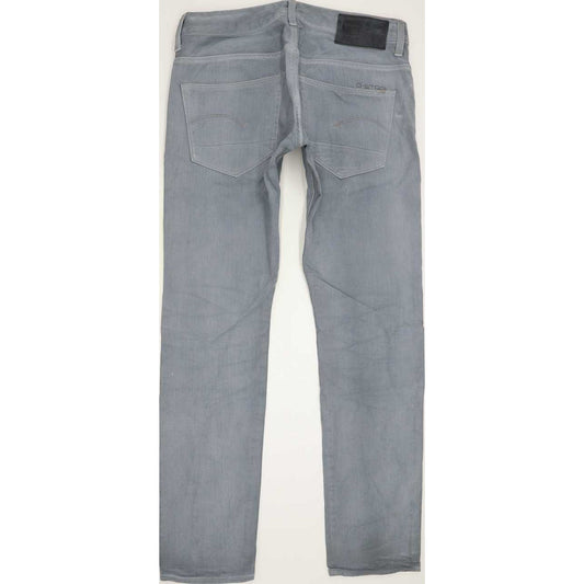 G-Star 3301 Coj Men Grey Straight Slim Jeans W33 L31