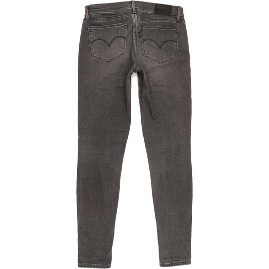Levi's 710 Super Women Grey Skinny Slim Stretch Jeans W28 L29