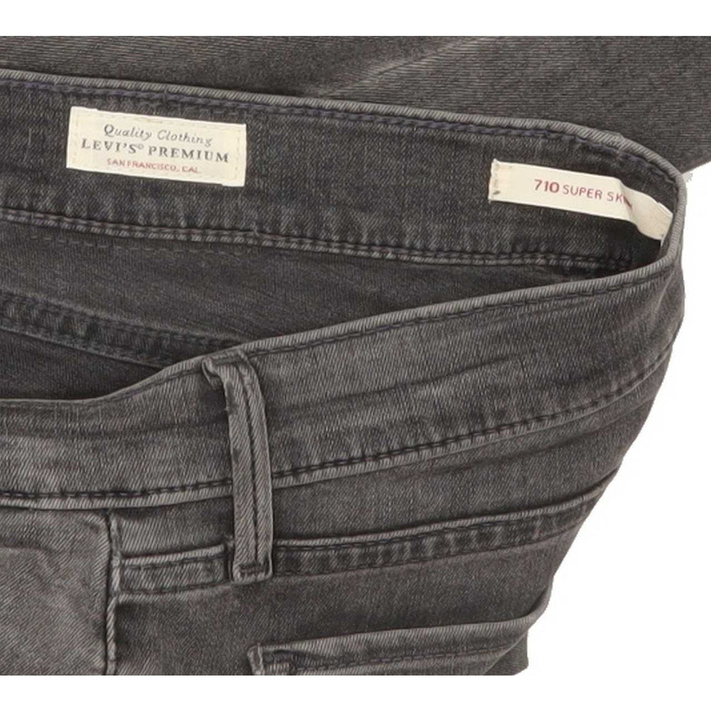 Levi's 710 Super Women Grey Skinny Slim Stretch Jeans W28 L29