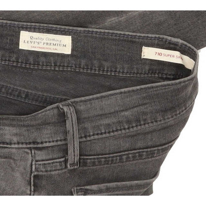 Levi's 710 Super Women Grey Skinny Slim Stretch Jeans W28 L29