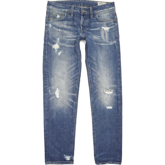 G-Star 3301 Low Men Blue Tapered Slim Jeans W29 L30