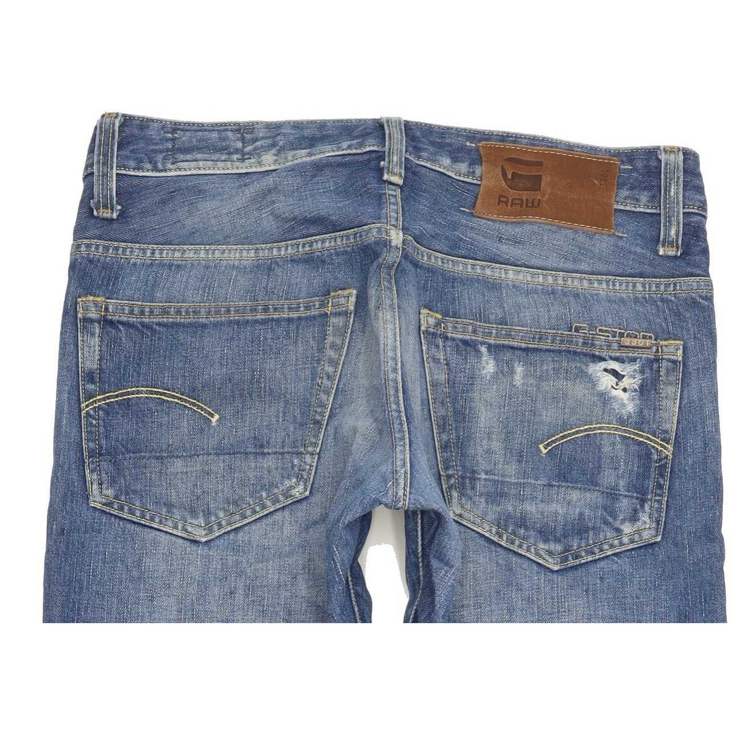 G-Star 3301 Low Men Blue Tapered Slim Jeans W29 L30