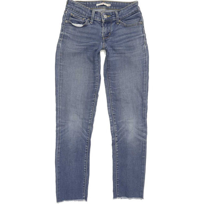 Levi's 711 Women Blue Skinny Slim Stretch Jeans W25 L25