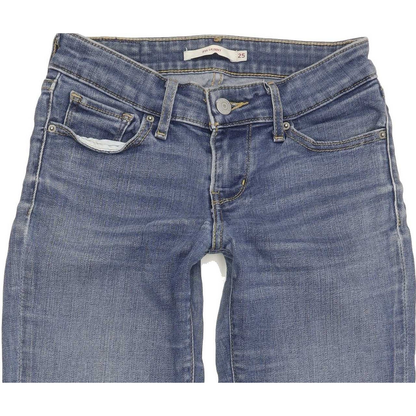 Levi's 711 Women Blue Skinny Slim Stretch Jeans W25 L25