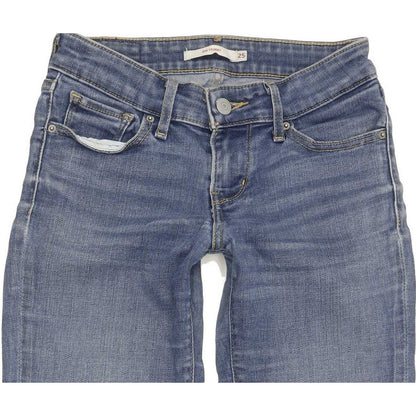 Levi's 711 Women Blue Skinny Slim Stretch Jeans W25 L25