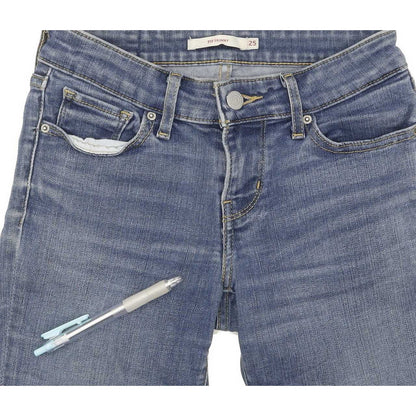 Levi's 711 Women Blue Skinny Slim Stretch Jeans W25 L25