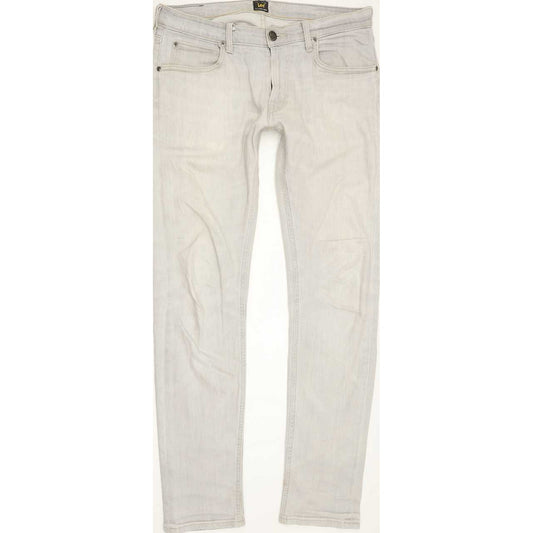 Lee Luke Men Grey Skinny Slim Stretch Jeans W31 L31