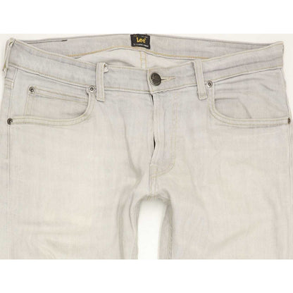 Lee Luke Men Grey Skinny Slim Stretch Jeans W31 L31