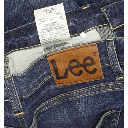 Lee Chase Men Blue Tapered Regular Stretch Jeans W31 L28