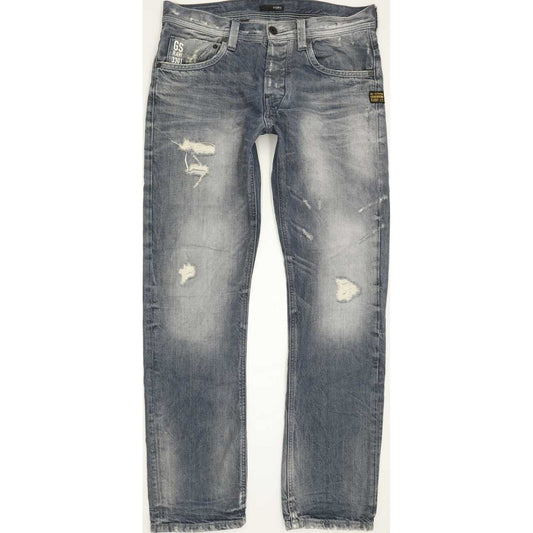 G-Star Attacc Men Blue Straight Regular Jeans W33 L32