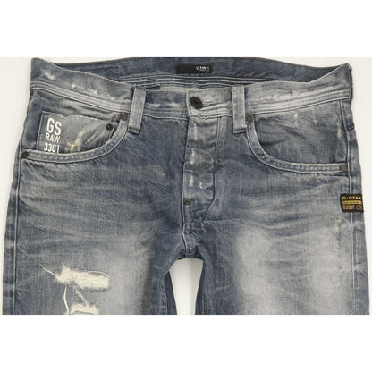 G-Star Attacc Men Blue Straight Regular Jeans W33 L32