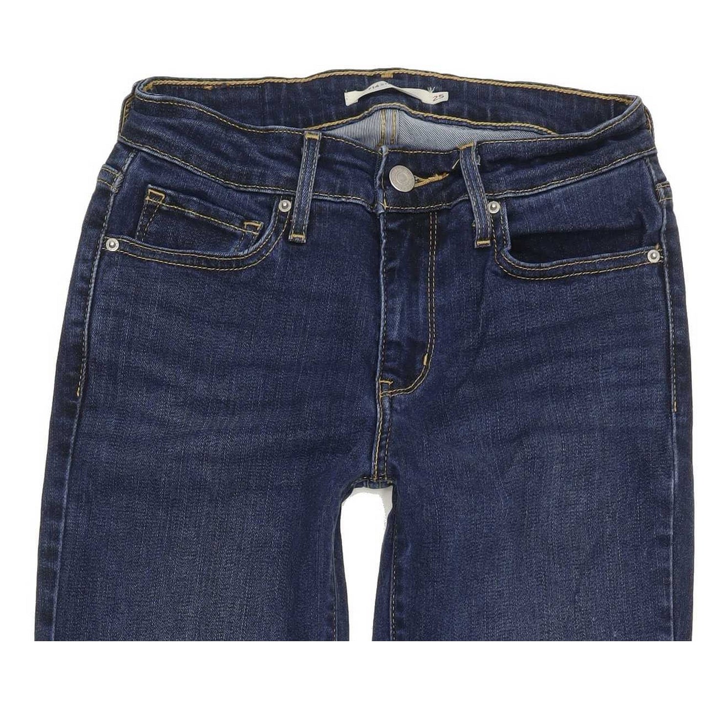 Levi's 714 Women Blue Straight Slim Stretch Jeans W25 L27