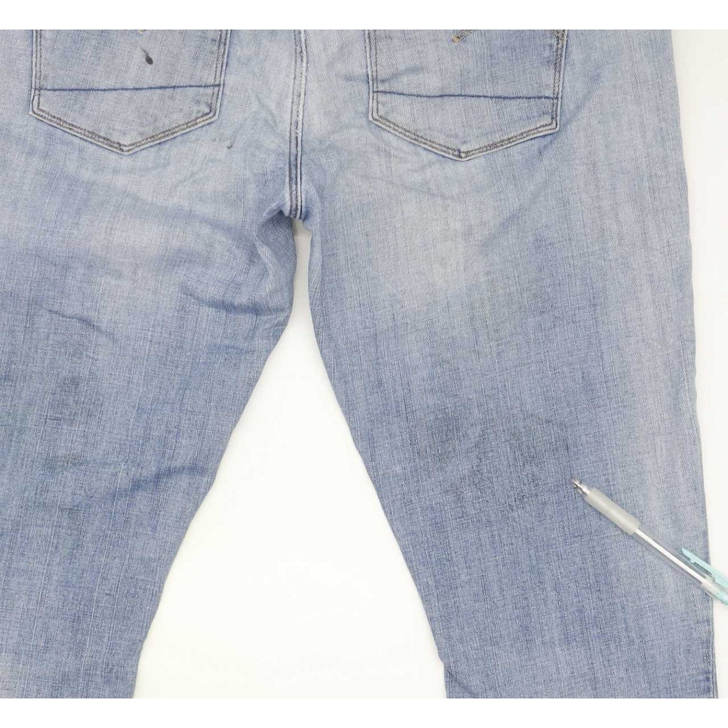 G-Star 3301 Low Men Blue Skinny Slim Jeans W33 L31