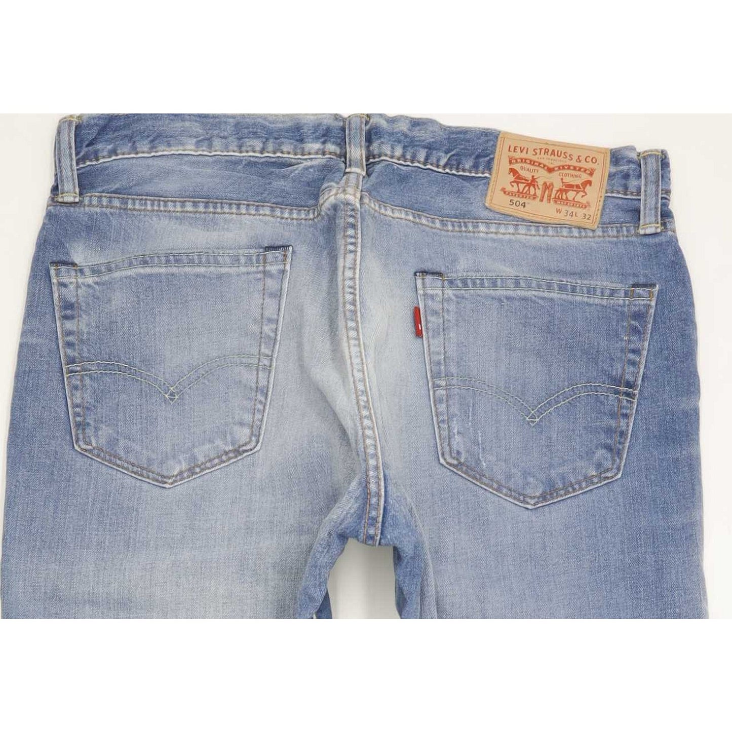 Levi's 504 Men Blue Straight Regular Jeans W34 L31