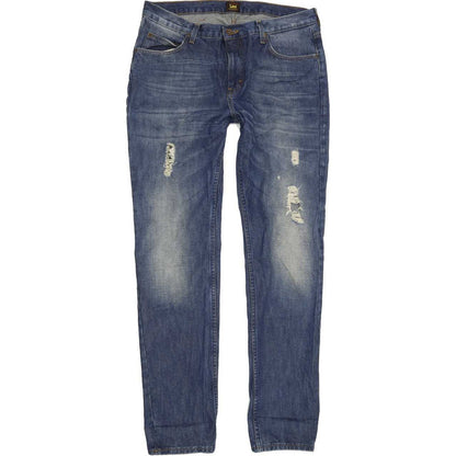 Lee Rider Men Blue Straight Regular Jeans W36 L34