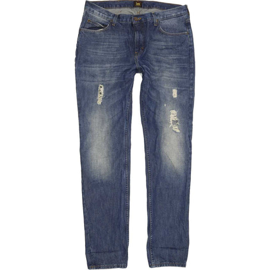 Lee Rider Men Blue Straight Regular Jeans W36 L34