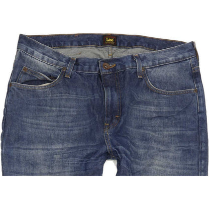 Lee Rider Men Blue Straight Regular Jeans W36 L34