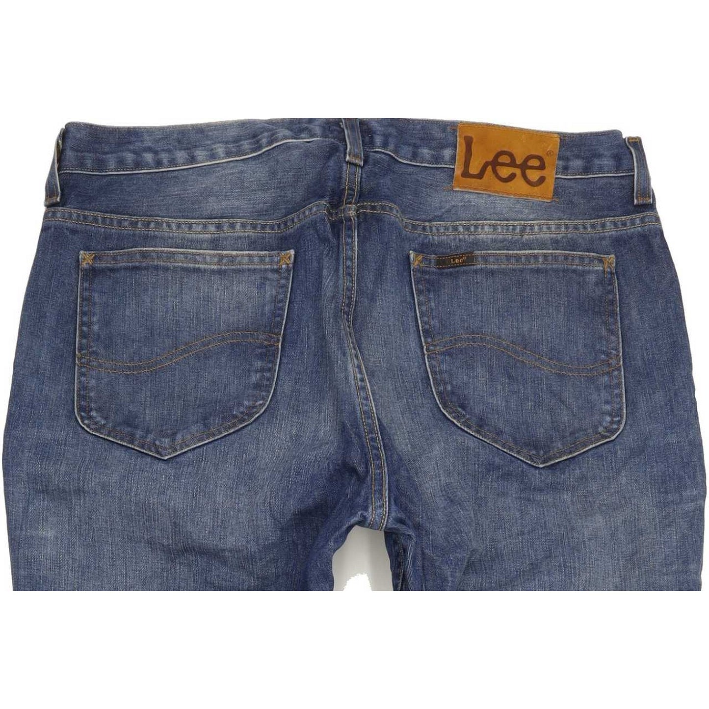 Lee Rider Men Blue Straight Regular Jeans W36 L34