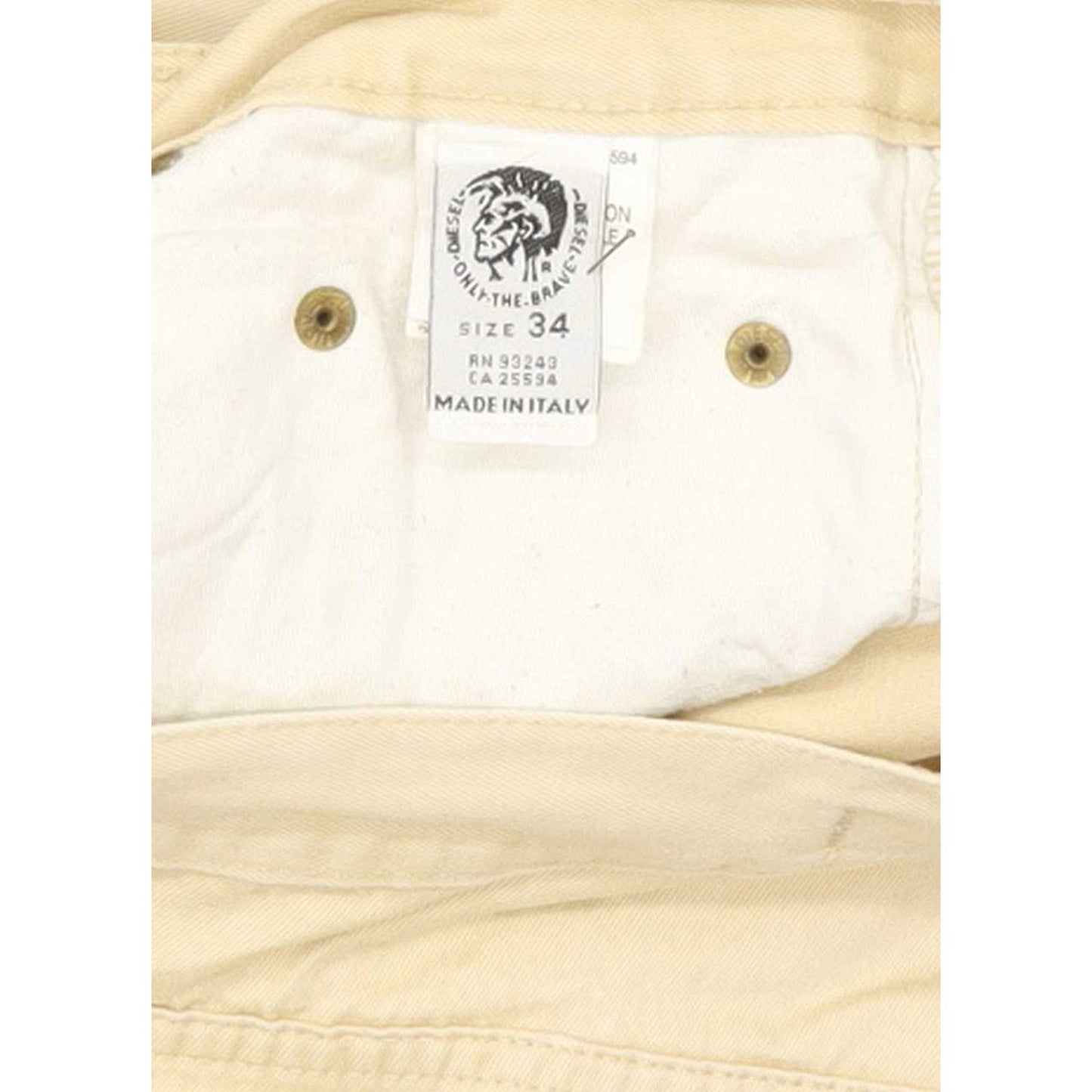 Diesel Cheyenne Men Beige Straight Regular Jeans W34 L33