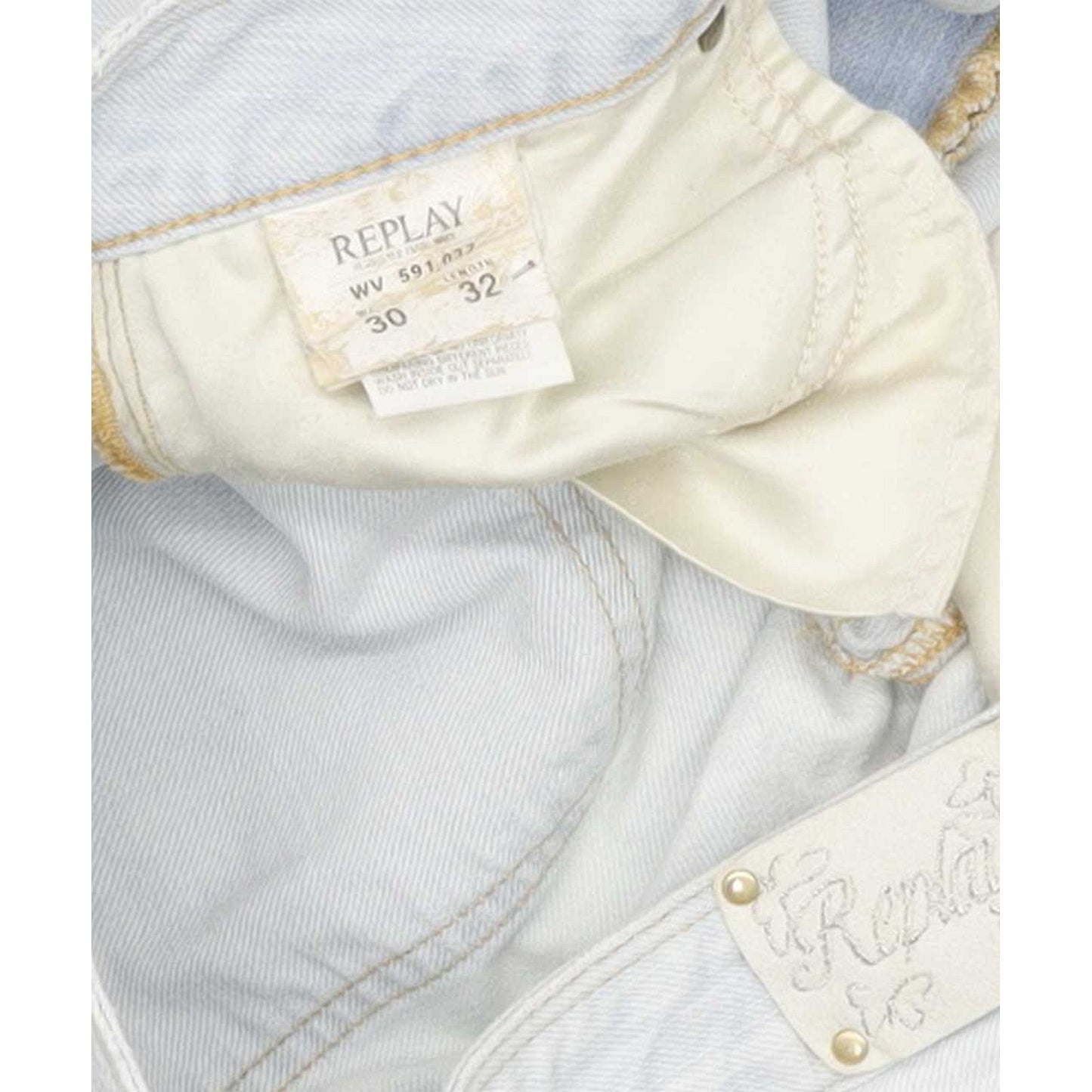 Replay Women Blue Straight Slim Stretch Jeans W30 L31