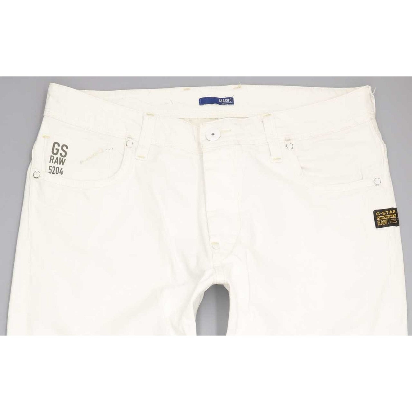 G-Star Attacc Men White Straight Slim Jeans W32 L31