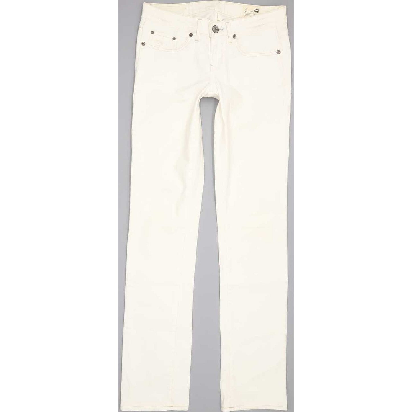 G-Star 3301 Women White Straight Slim Stretch Jeans W28 L33