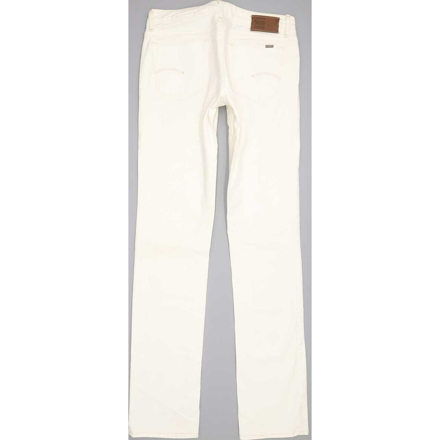 G-Star 3301 Women White Straight Slim Stretch Jeans W28 L33