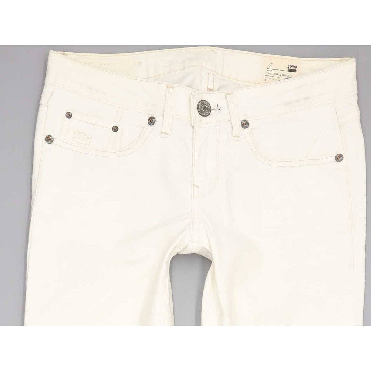 G-Star 3301 Women White Straight Slim Stretch Jeans W28 L33