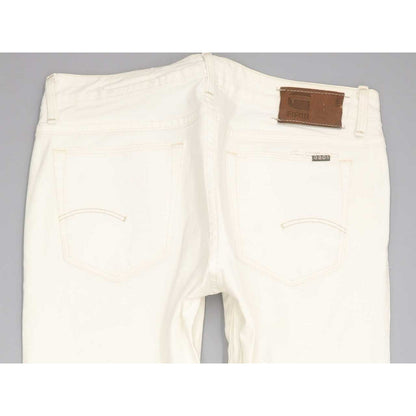G-Star 3301 Women White Straight Slim Stretch Jeans W28 L33