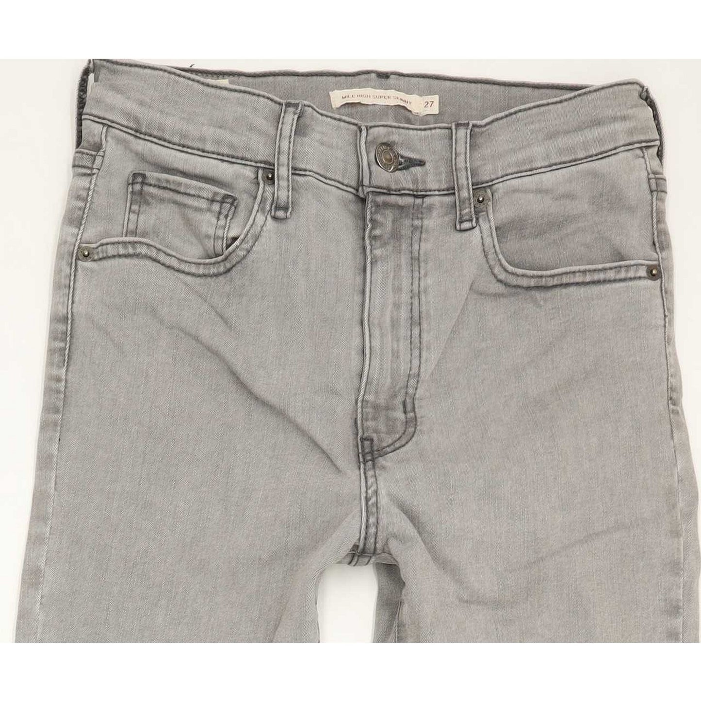 Levi's Mile High Rise Women Grey Skinny Stretch Jeans W27 L33