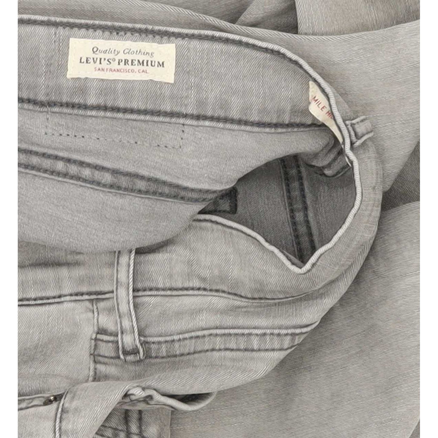 Levi's Mile High Rise Women Grey Skinny Stretch Jeans W27 L33