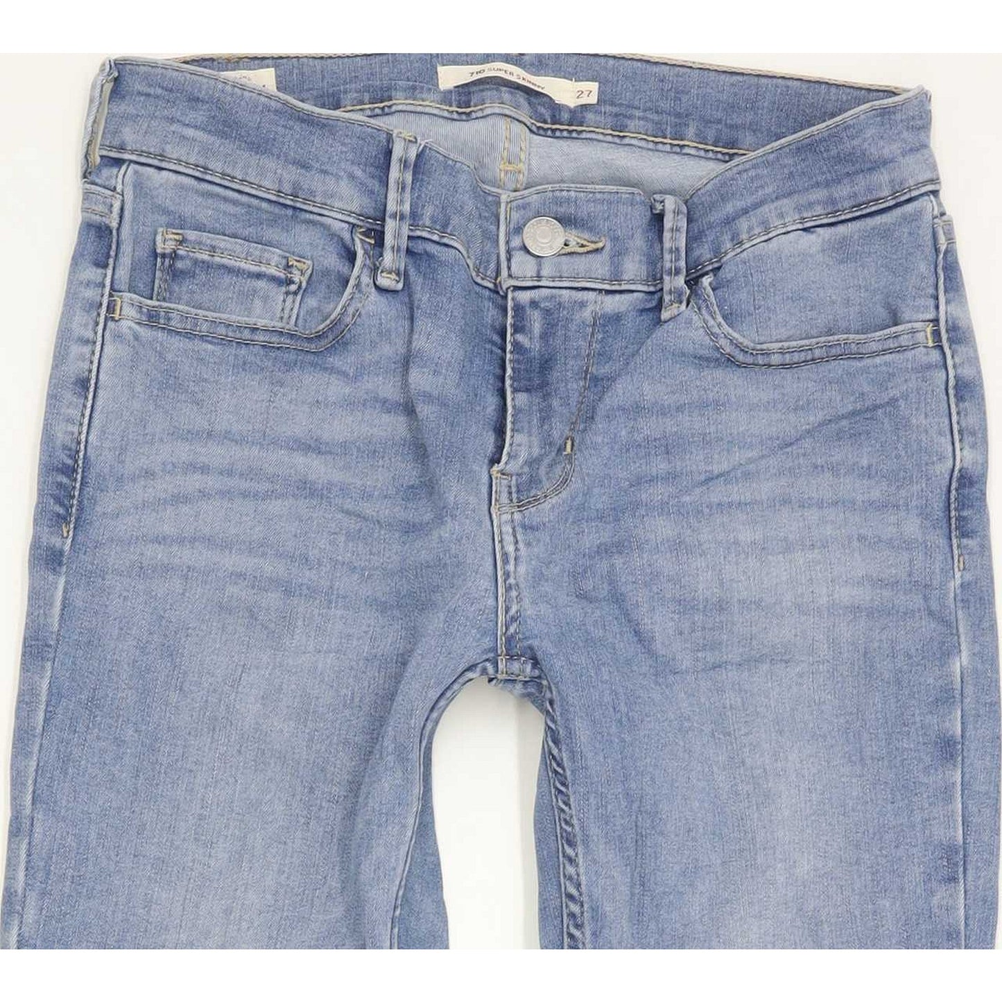 Levi's 710 Super Women Blue Skinny Slim Stretch Jeans W27 L27