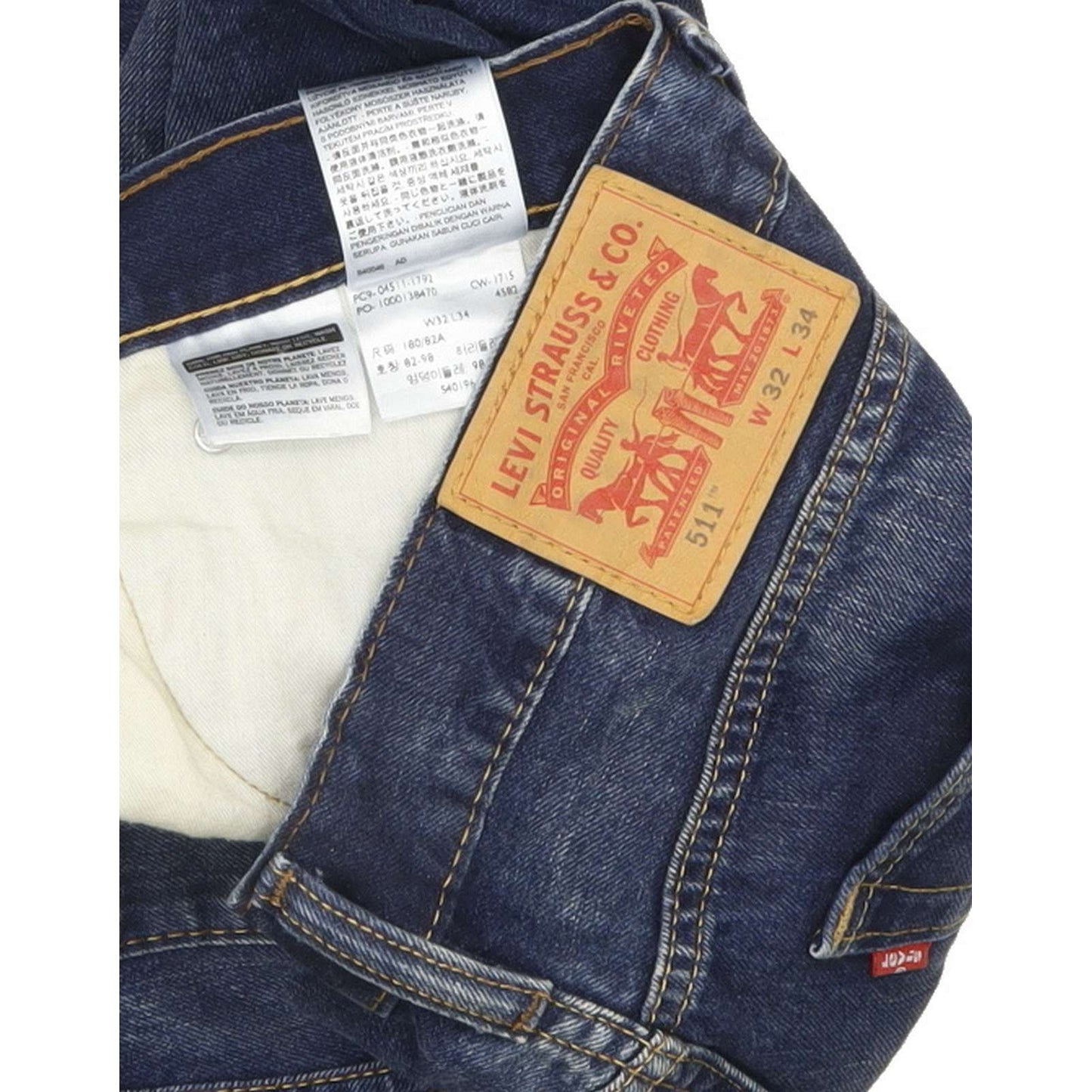 Levi's 511 Men Blue Straight Slim Jeans W32 L33
