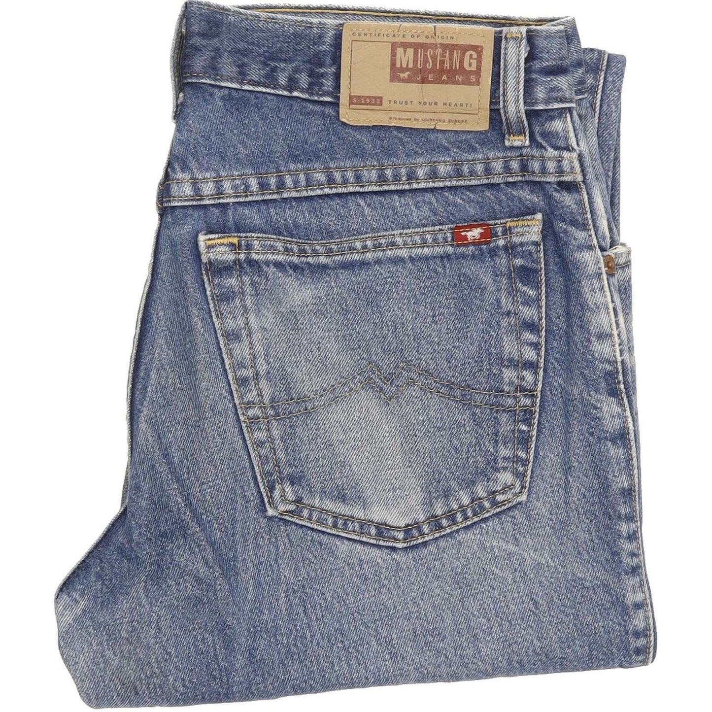 Mustang Men Blue Straight Regular Jeans W33 L30