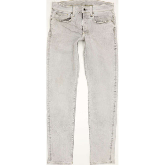 G-Star 3301 Men Grey Tapered Regular Stretch Jeans W30 L32