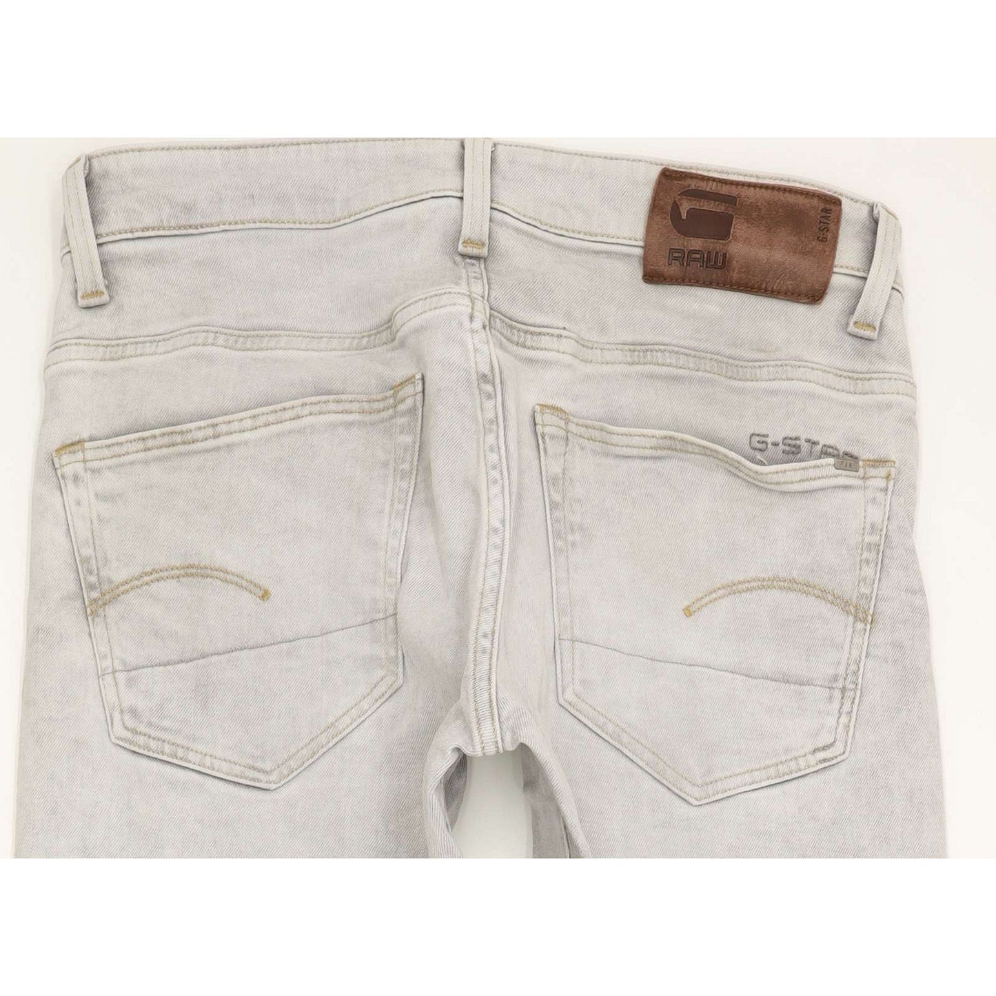 G-Star 3301 Men Grey Tapered Regular Stretch Jeans W30 L32