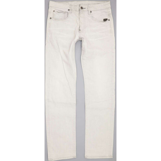 G-Star Attacc Men Grey Straight Regular Stretch Jeans W32 L32