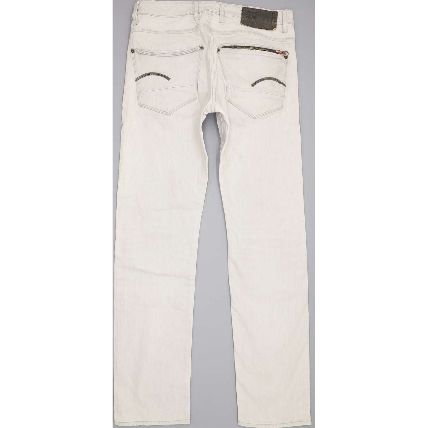 G-Star Attacc Men Grey Straight Regular Stretch Jeans W32 L32
