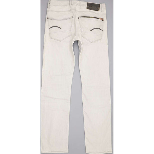 G-Star Attacc Men Grey Straight Regular Stretch Jeans W32 L32