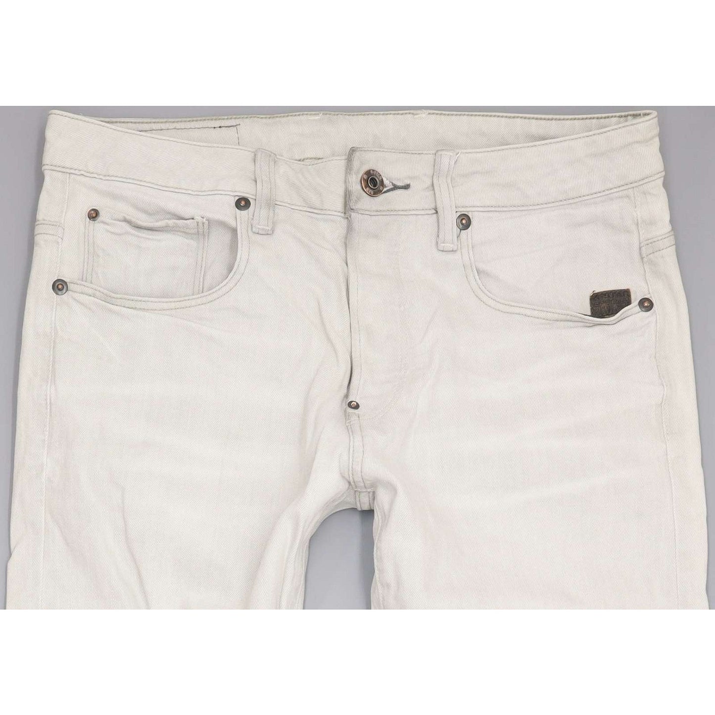 G-Star Attacc Men Grey Straight Regular Stretch Jeans W32 L32